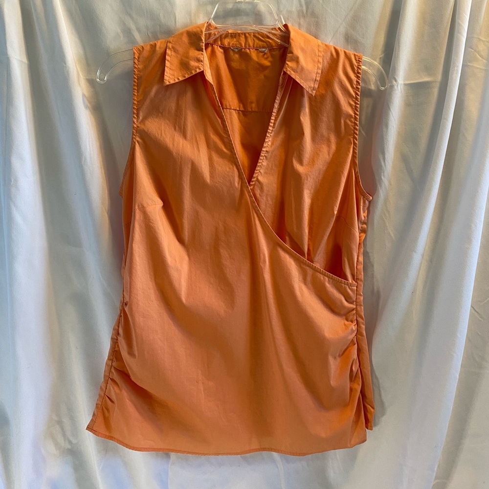 Ladies crossover sleeveless top.
